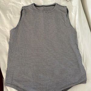 black & white striped lulu lemon tank top